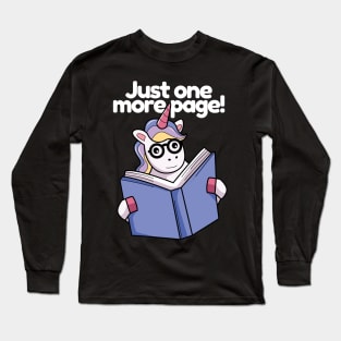 Geek Unicorn Reading Long Sleeve T-Shirt